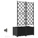 Have Blomsterkrukke 2 pcs Sort 80 x 40 x 142 cm Plastik