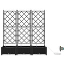 Have Blomsterkrukke 3 pcs Sort 120 x 40 x 126 cm Plastik