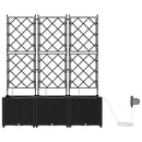 Have Blomsterkrukke 3 pcs Sort 120 x 40 x 142 cm Plastik