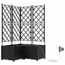 Have Blomsterkrukke 3 pcs Sort 80 x 80 x 142 cm Plastik