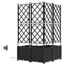 Have Blomsterkrukke 3 pcs Sort 80 x 80 x 142 cm Plastik