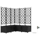 Have Blomsterkrukke 5 pcs Sort 120 x 120 x 142 cm Plastik