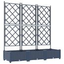 Have Blomsterkrukke 3 pcs Grå 120 x 40 x 125,5 cm Plastik