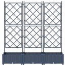 Have Blomsterkrukke 3 pcs Grå 120 x 40 x 125,5 cm Plastik