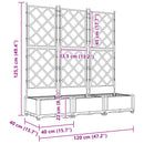 Have Blomsterkrukke 3 pcs Grå 120 x 40 x 125,5 cm Plastik