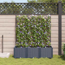 Have Blomsterkrukke 3 pcs Grå 120 x 40 x 143 cm Plastik