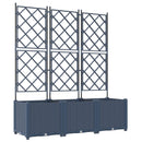 Have Blomsterkrukke 3 pcs Grå 120 x 40 x 143 cm Plastik