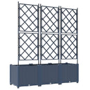 Have Blomsterkrukke 3 pcs Grå 120 x 40 x 143 cm Plastik
