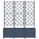 Have Blomsterkrukke 3 pcs Grå 120 x 40 x 143 cm Plastik
