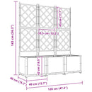 Have Blomsterkrukke 3 pcs Grå 120 x 40 x 143 cm Plastik