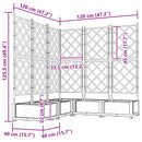 Have Blomsterkrukke 5 stk. Grå 120 x 120 x 125,5 cm PP