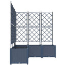 Have Blomsterkrukke 5 pcs Grå 120 x 120 x 143 cm Plastik