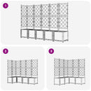 Have Blomsterkrukke 5 pcs Grå 120 x 120 x 143 cm Plastik