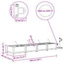 Have Blomsterkrukke 4 pcs Grå 160 x 40 x 22 cm Plastik