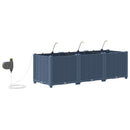 Have Blomsterkrukke 3 pcs Grå 120 x 40 x 37,5 cm Plastik