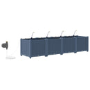 Have Blomsterkrukke 4 pcs Grå 160 x 40 x 37,5 cm Plastik
