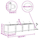 Have Blomsterkrukke 4 pcs Grå 160 x 40 x 37,5 cm Plastik