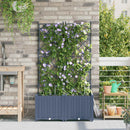 Have Blomsterkrukke 2 pcs Grå 80 x 40 x 142 cm Plastik