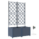 Have Blomsterkrukke 2 pcs Grå 80 x 40 x 142 cm Plastik