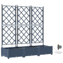 Have Blomsterkrukke 3 pcs Grå 120 x 40 x 126 cm Plastik