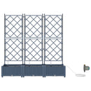 Have Blomsterkrukke 3 pcs Grå 120 x 40 x 126 cm Plastik