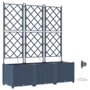 Have Blomsterkrukke 3 pcs Grå 120 x 40 x 142 cm Plastik