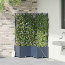 Have Blomsterkrukke 3 pcs Grå 80 x 80 x 142 cm Plastik