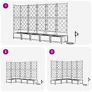 Have Blomsterkrukke 5 pcs Grå 120 x 120 x 126 cm Plastik