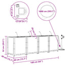 Have Blomsterkrukke 4 pcs Grå 160 x 40 x 52 cm Plastik