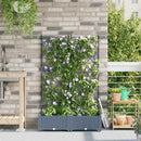 Have Blomsterkrukke 2 pcs Lys Grå 80 x 40 x 125,5 cm Plastik