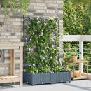 Have Blomsterkrukke 2 pcs Lys Grå 80 x 40 x 125,5 cm Plastik
