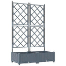 Have Blomsterkrukke 2 pcs Lys Grå 80 x 40 x 125,5 cm Plastik