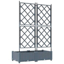 Have Blomsterkrukke 2 pcs Lys Grå 80 x 40 x 125,5 cm Plastik