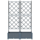 Have Blomsterkrukke 2 pcs Lys Grå 80 x 40 x 125,5 cm Plastik