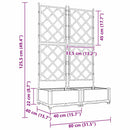 Have Blomsterkrukke 2 pcs Lys Grå 80 x 40 x 125,5 cm Plastik