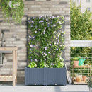 Have Blomsterkrukke 2 pcs Lys Grå 80 x 40 x 143 cm Plastik