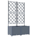 Have Blomsterkrukke 2 pcs Lys Grå 80 x 40 x 143 cm Plastik