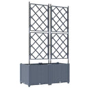 Have Blomsterkrukke 2 pcs Lys Grå 80 x 40 x 143 cm Plastik