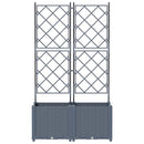 Have Blomsterkrukke 2 pcs Lys Grå 80 x 40 x 143 cm Plastik