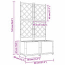 Have Blomsterkrukke 2 pcs Lys Grå 80 x 40 x 143 cm Plastik