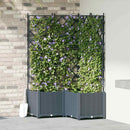 Have Blomsterkrukke 3 pcs Lys Grå 80 x 80 x 143 cm Plastik