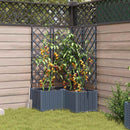 Have Blomsterkrukke 3 pcs Lys Grå 80 x 80 x 143 cm Plastik