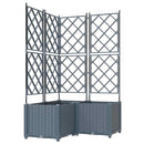 Have Blomsterkrukke 3 pcs Lys Grå 80 x 80 x 143 cm Plastik