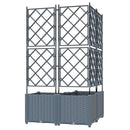 Have Blomsterkrukke 3 pcs Lys Grå 80 x 80 x 143 cm Plastik