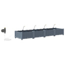 Have Blomsterkrukke 4 pcs Lys Grå 160 x 40 x 22 cm Plastik