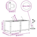 Have Blomsterkrukke 2 pcs Lys Grå 80 x 40 x 37,5 cm Plastik