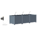 Have Blomsterkrukke 3 pcs Lys Grå 120 x 40 x 37,5 cm Plastik