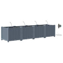 Have Blomsterkrukke 4 pcs Lys Grå 160 x 40 x 37,5 cm Plastik