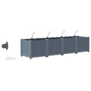 Have Blomsterkrukke 4 pcs Lys Grå 160 x 40 x 37,5 cm Plastik