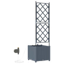 Have Blomsterkrukke 2 pcs Lys Grå 40 x 40 x 142 cm Plastik